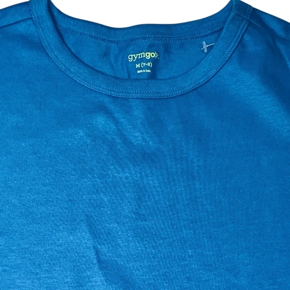 Gymgo Blue Cheetah Graphic Tee – Size M (7–8)